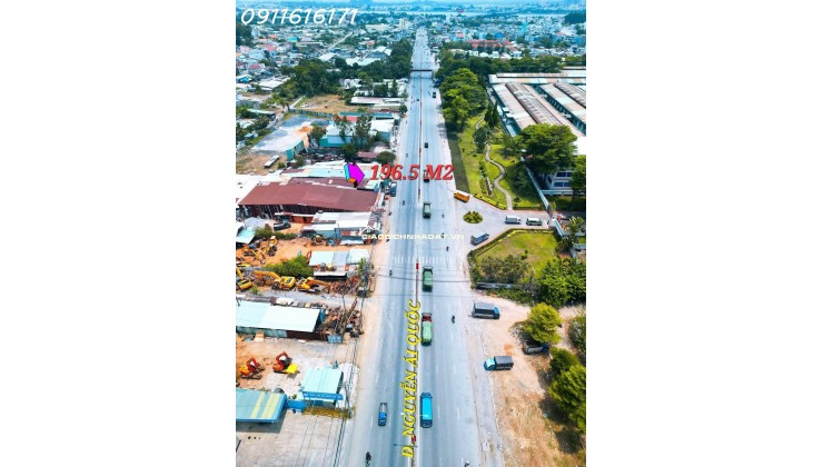 BÁN NHÀ SỔ RIÊNG 196,5M2 MẶT TIỀN QUỐC LỘ 1K, CHỢ HÓA AN